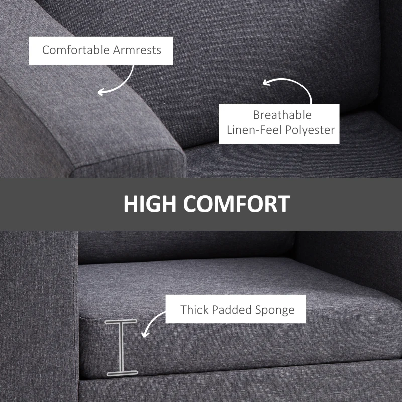 HOMCOM fotoliu modern, 81x73x78cm, gri