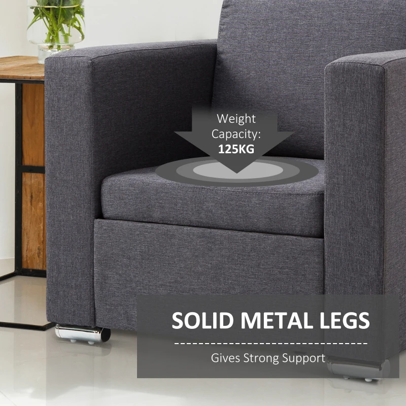 HOMCOM fotoliu modern, 81x73x78cm, gri