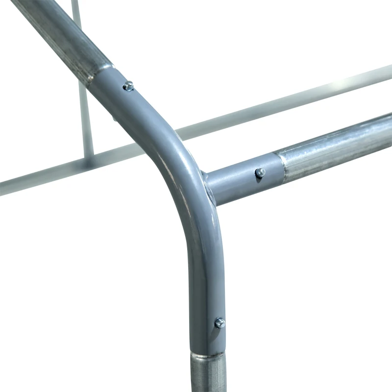 PawHut Cusca Boxa pentru Extern Galvanizat cu Tesatura Oxfort pentru Acoperire 3 x 4 x 1.95 m