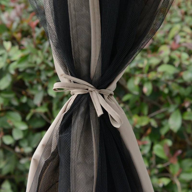 Pawilon Ogrodowy Outsunny z Odpornością na Warunki Pogodowe i Ochroną UV Szary 2,94x2,94m