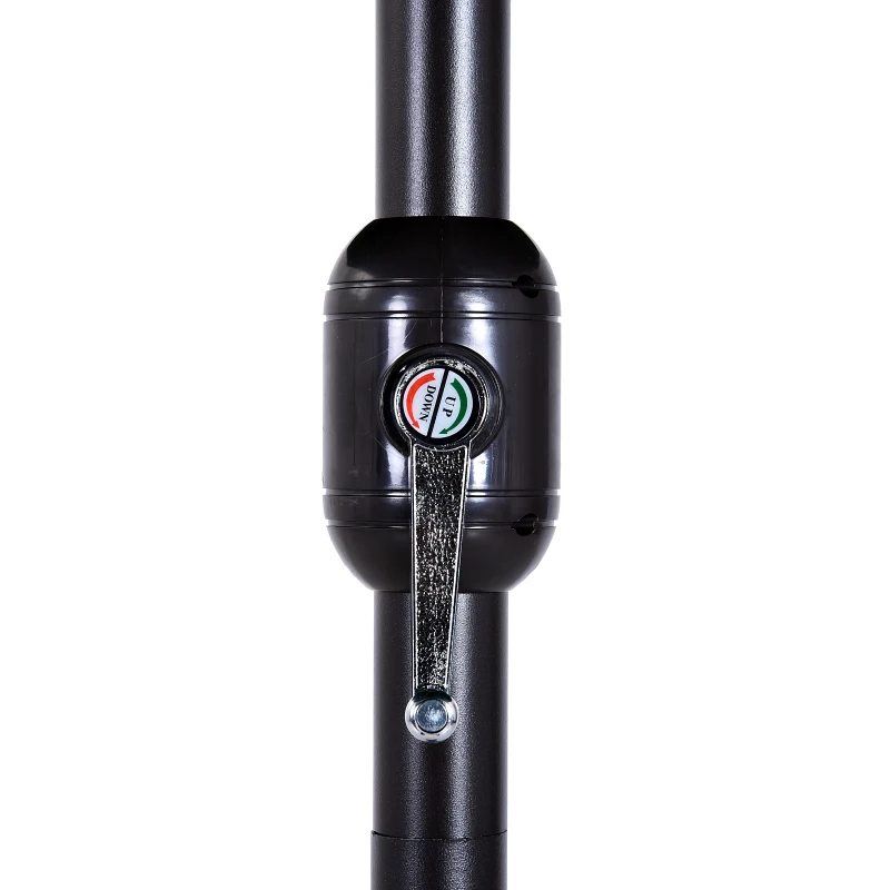 Outsunny parasol podwójny parasol ogrodowy parasol targowy z korbką ręczną 460 x 270 cm