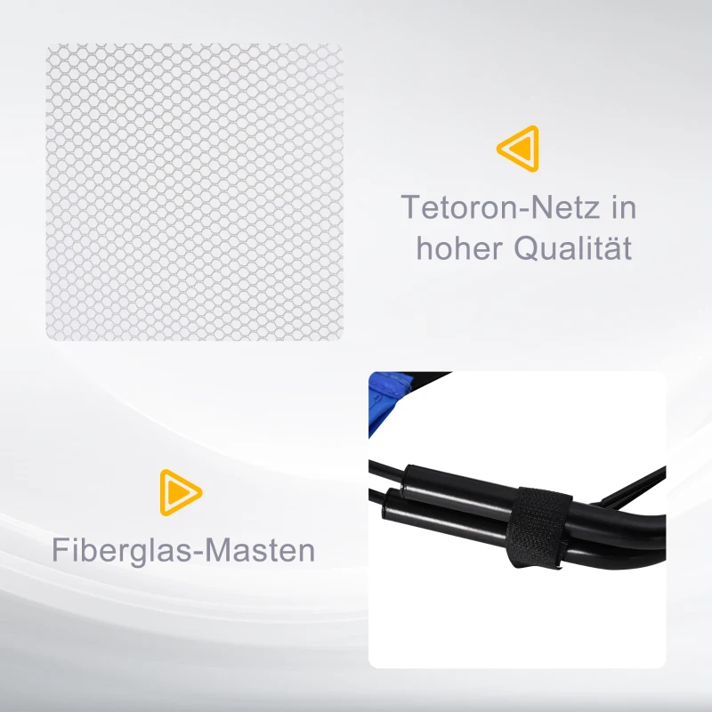 HOMCOM® Pop Up Tor Fußballtor Tragbares Fußballnetz Minitor mit Tragetasche faltbar Blau