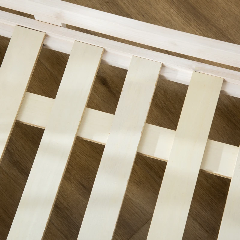 PawHut verhoogd hondenbed met kussen en houten frame Hondenbank Hondenbed Kattenbank Hondenbank Hondenslaapplaats voor kleine en middelgrote honden Wasbare hoes Wit+grijs 90 x 60 x 20 cm