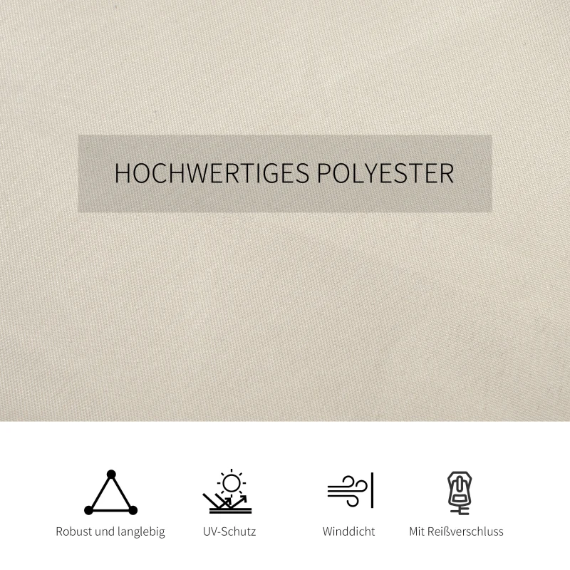 Outsunny Zijpanelen voor 3x3m Tuinhuisje, Polyester Privacy Panelen voor Tuinwoning Partytent, Beige