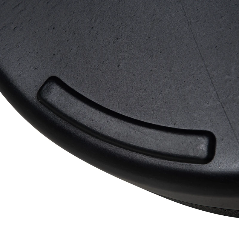 Outsunny Parasolvoet 21-26 kg Parasolstandaard voor Parasol Parasolstokken 38 mm Parasolvoet voor Tuinterras Balkon Cement Zwart Ø51 x 30H cm