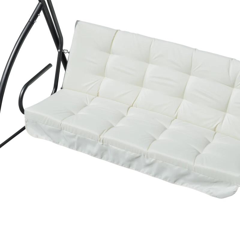 Outsunny kussenset voor veranda schommel 170 cm stoelkussen schommelkussen zijkussen beige