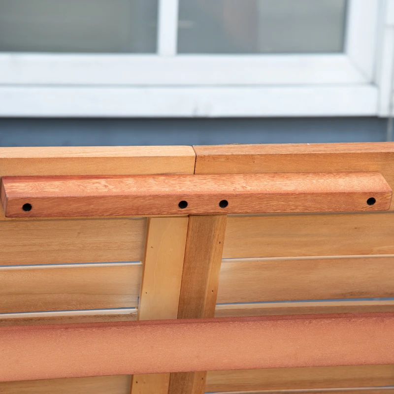 Outsunny opvouwbare zitgroep 5 stuks. Outdoor dining set balkonmeubels weerbestendige tuinmeubelset populierenhout naturel