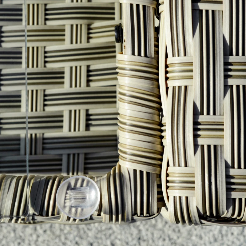 Outsunny 4-delige Luxe poly-rotan tuinmeubelset tuinset zitgroep lounge-set lounge-meubilair met bijzettafel zitkussen aluminium bruin, grijs