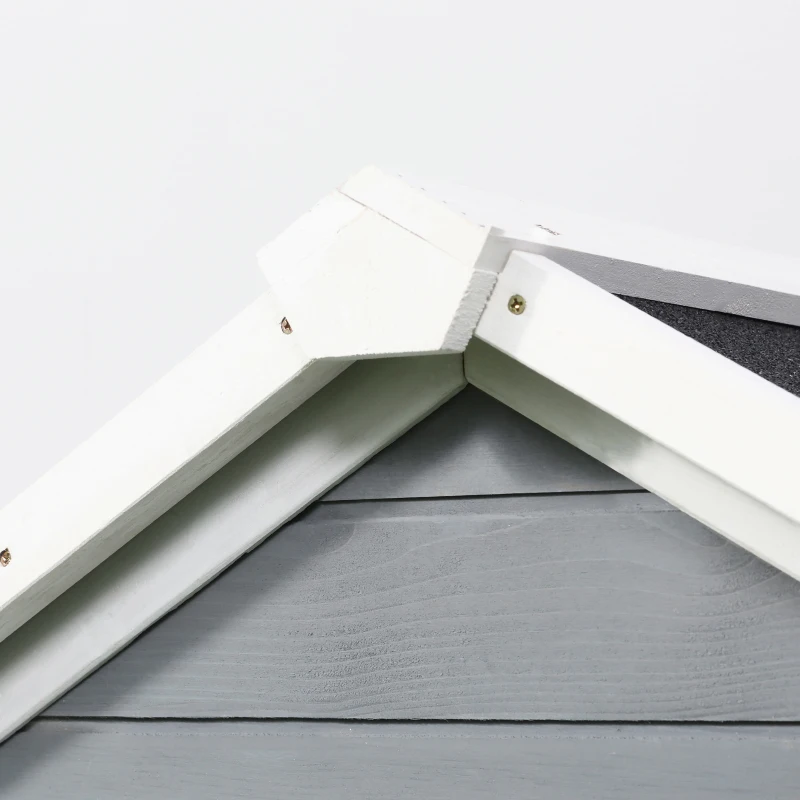 Budka dla królików karłowatych z wybiegiem zewnętrznym PawHut