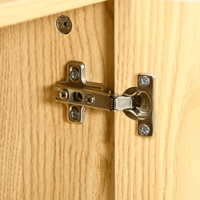 kleankin Móvel para Lavatório Pousar Armário Casa de Banho de Madeira com 2 Portas e Prateleira Interior Ajustável Moderno 60x30x60cm Madeira