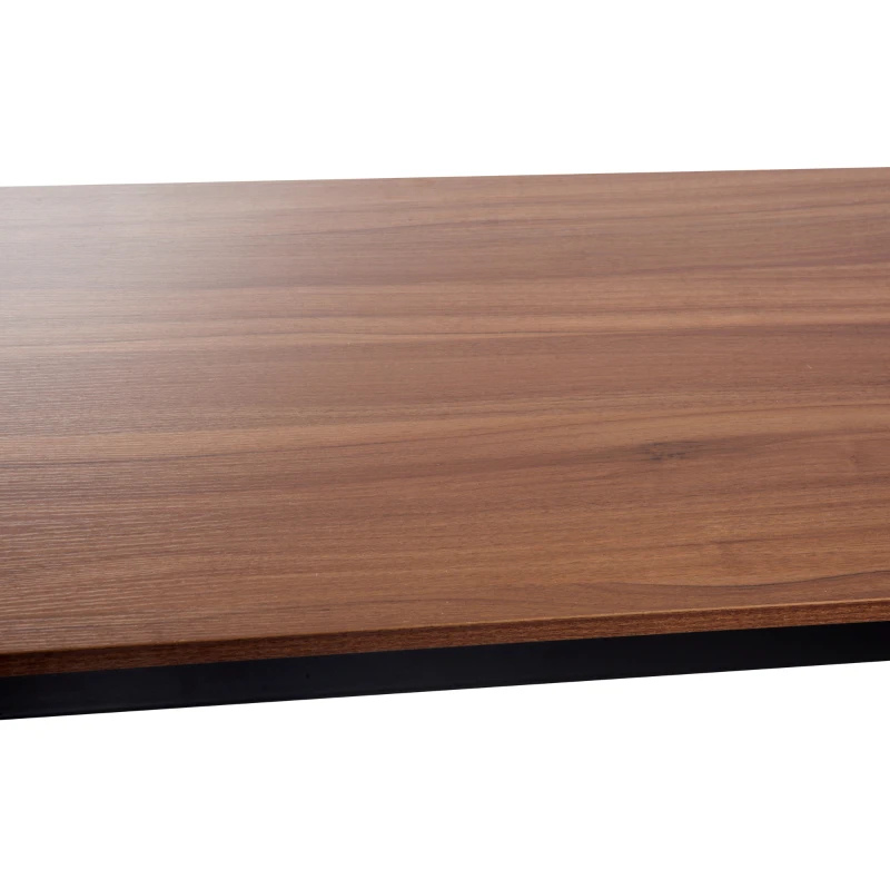 Homcom Masa Birou in Lemn si Schelet din Metal, Castaniu, 120x60x74cm