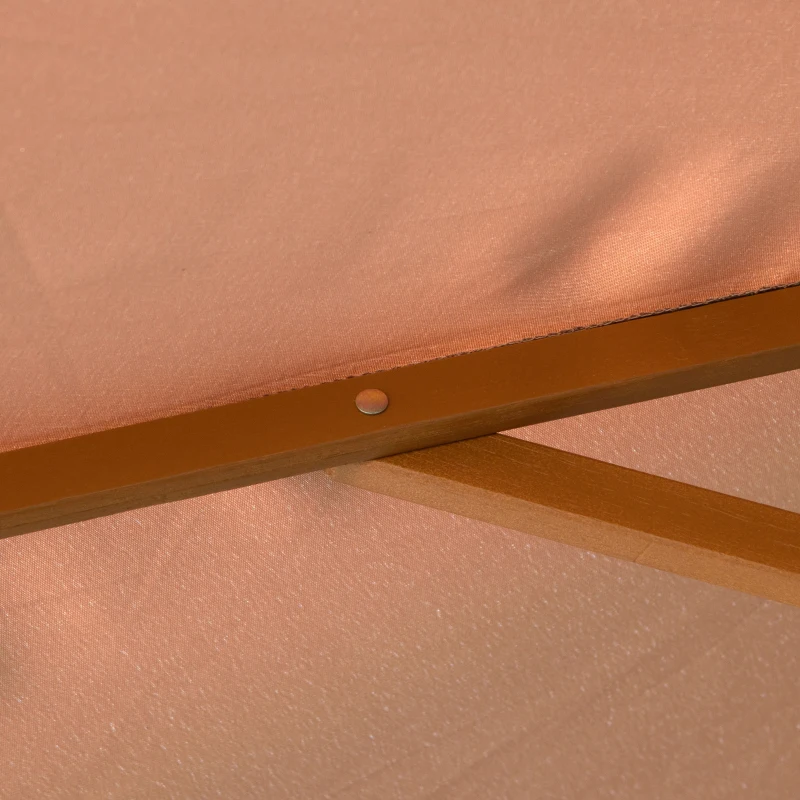 Outsunny parasol, 4-traps kantelbaar, kaki, 3 x 2,5 m