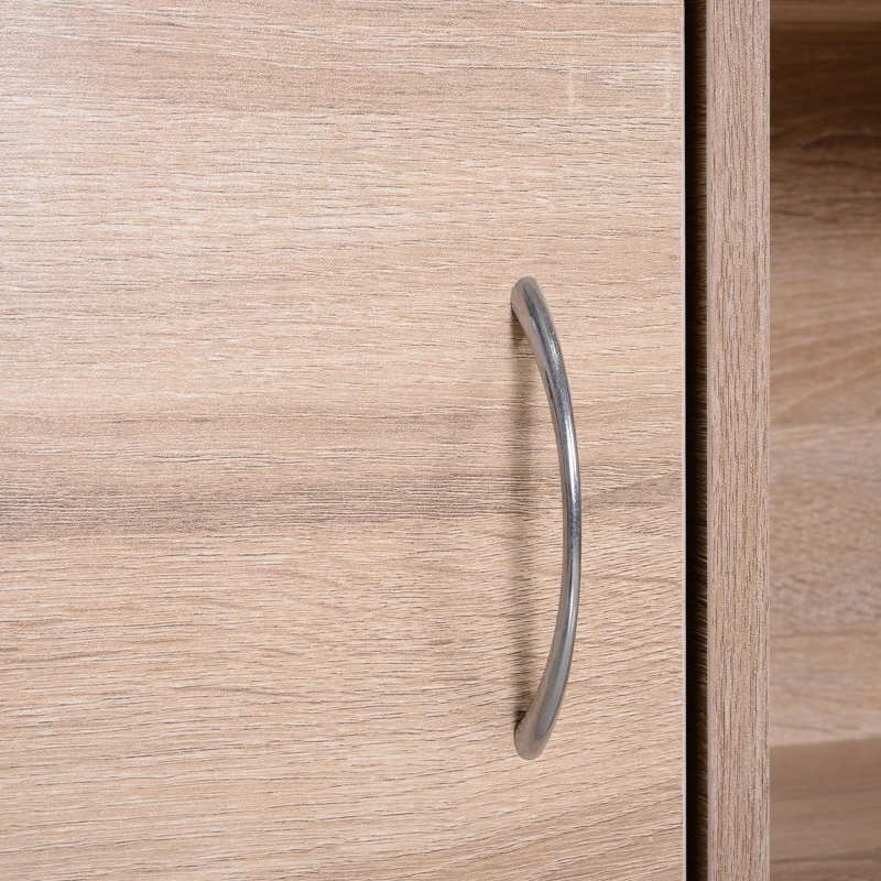 Homcom Biblioteca Lemn Natural – Compartimente si Usi Basculante(m-7)