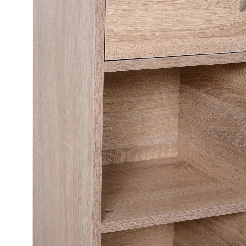 Homcom Biblioteca Lemn Natural – Compartimente si Usi Basculante(m-8)