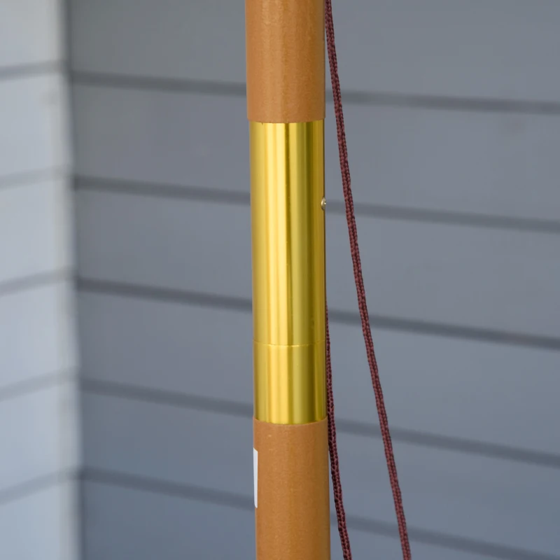 Outsunny parasol, 4-traps kantelbaar, kaki, 3 x 2,5 m