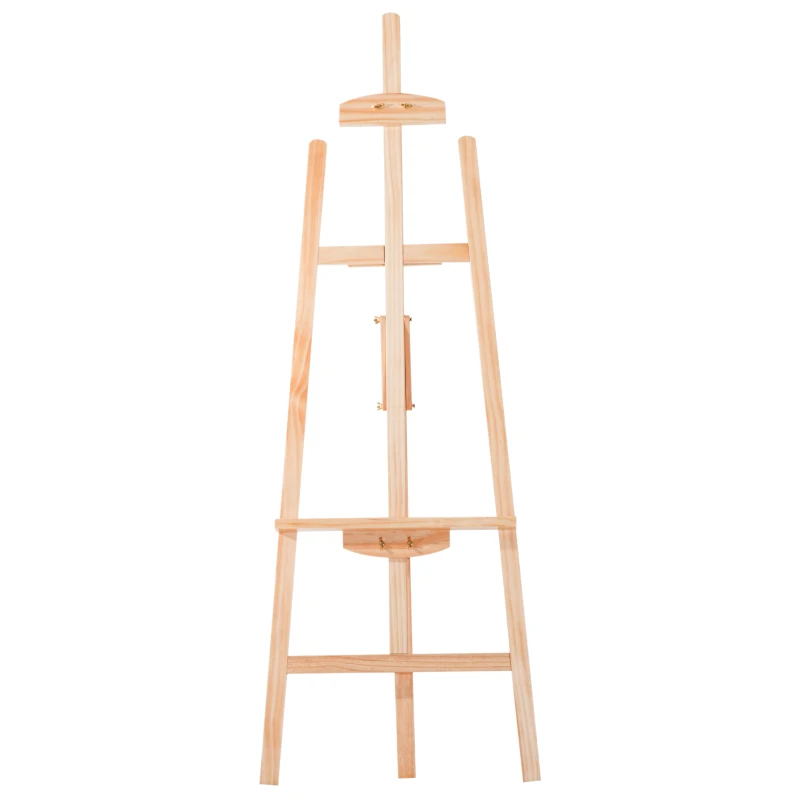 HOMCOM® Staffelei Atelierstaffelei 90° einstellbar Buche Natur