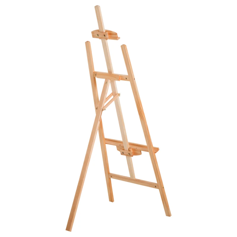 HOMCOM® Staffelei Atelierstaffelei 90° einstellbar Buche Natur