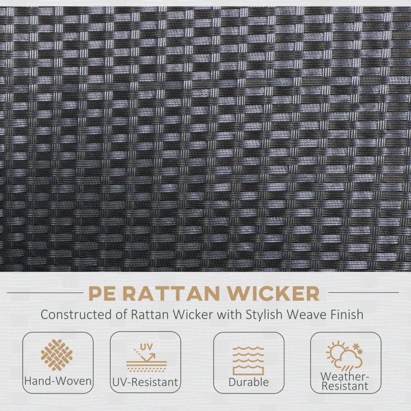 Outsunny 4 PCS Outdoor Patio Furniture Sets All Weather PE Rattan Chair set Indoor Outdoor Backyard Garden Coffee Table with Cushions Cream White