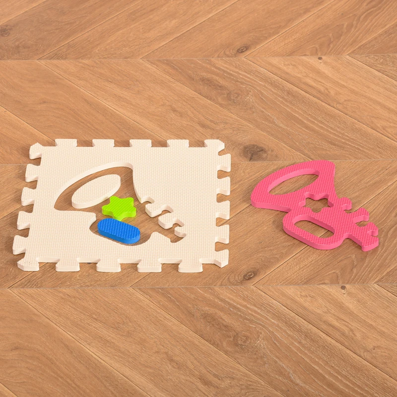 HOMCOM Tapete puzzle infantil 120x90,5x16,5 com 25 peças de espuma EVA macia Área de cobertura de 0.9 m² Modelo de instrumentos musicais multicolorido