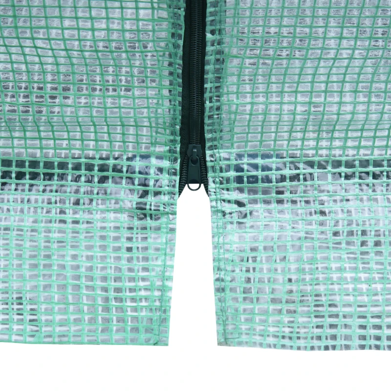 Outsunny Estufa de Jardim Estufa para Plantas com Prateleiras 143x143x195cm Estrutura de Aço Jardinagem Verde