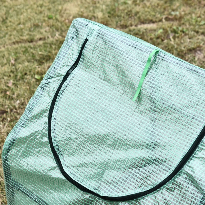 Outsunny Estufa com Tubo de Aço e Plástico Jardim Varanda Cultivo de Plantas 120x60x60 cm