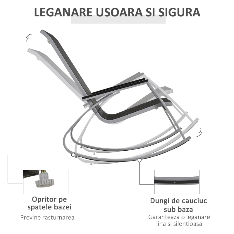 Outsunny scaun balansoar de exterior, 107x60x93cm, negru