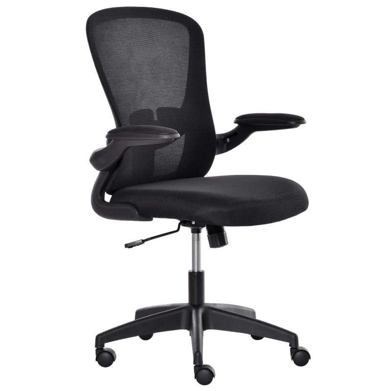Chaise de bureau ergonomique tissu maille noir