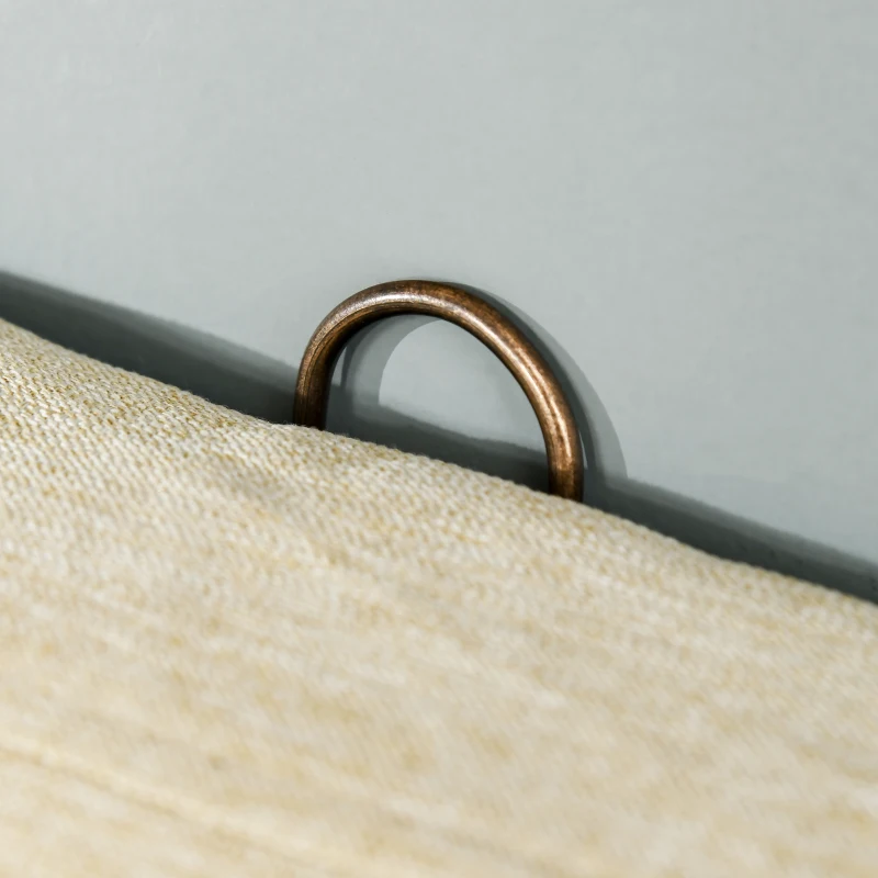 HOMCOM Tête de lit capitonnée - tête de lit rembourrée - dim. 150L x 120H cm - épaisseur 7 cm - MDF Coton Polyester Beige