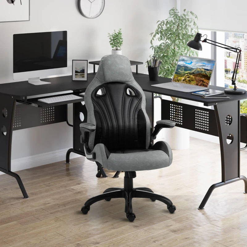 Vinsetto scaun gaming cu balansoar, 72.5x74x119.2-127.5cm