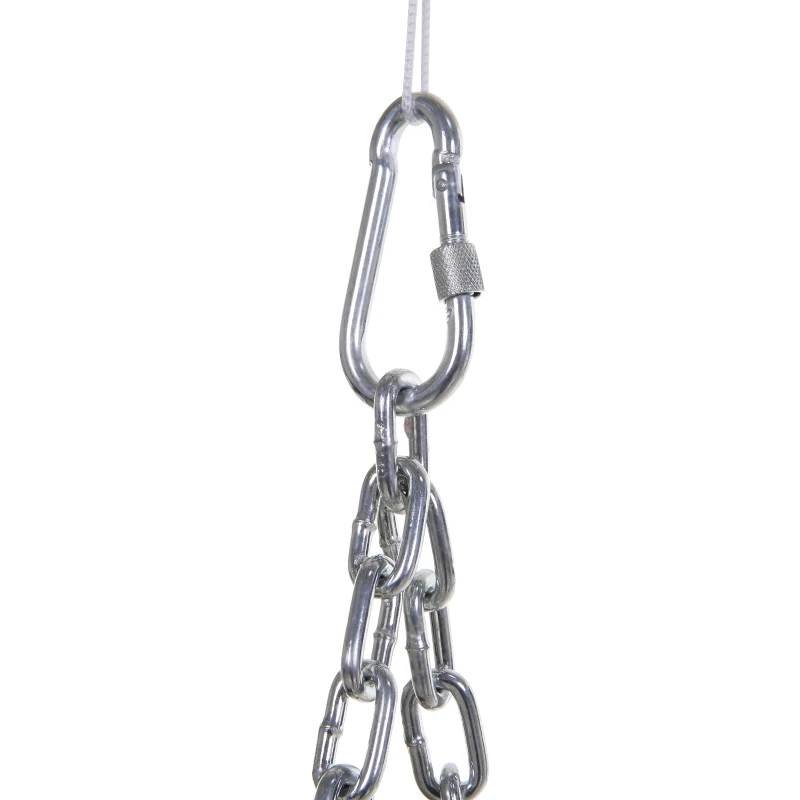 Outsunny 2-Person Outdoor Rattan Hanging Porch Swing Bench Chair Loveseat