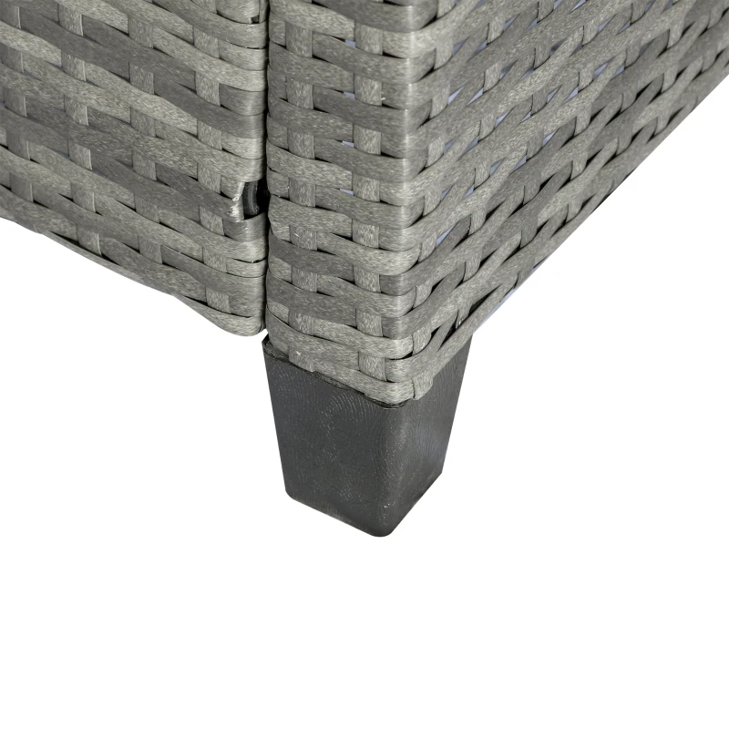 Outsunny 4 PCS Outdoor Patio Furniture Sets All Weather PE Rattan Chair set Indoor Outdoor Backyard Garden Coffee Table with Cushions Grey