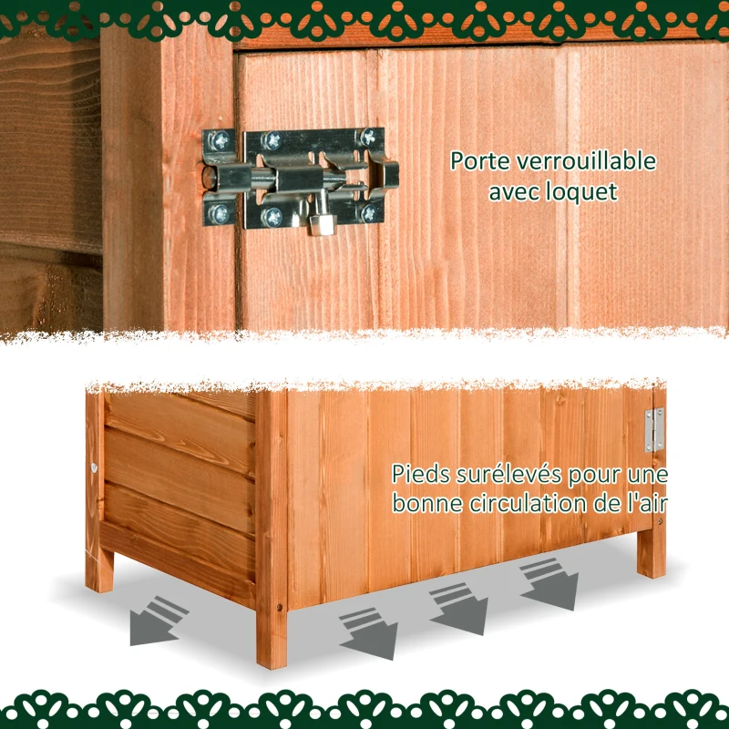 HOMCOM Armoire de Jardin Remise pour Outils 79L x 49l x 190H cm 2 Portes 2 étagères Toit bitumé étanche Bois Sapin pré-huilé