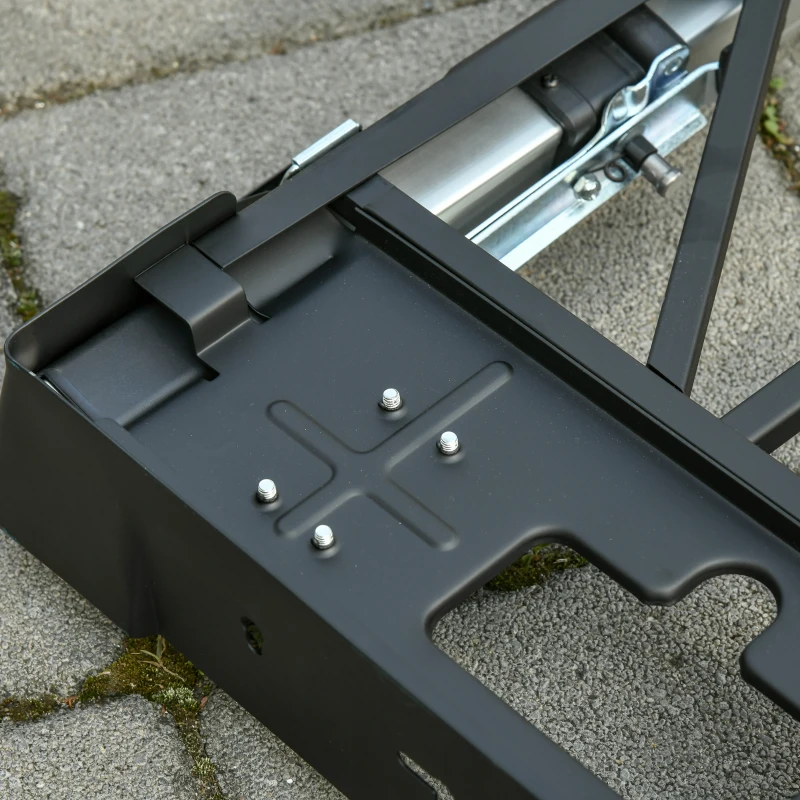 DURHAND 4-IN-1 DESIGN Werkbank klappbar Werktisch Gerüst Wendbarer Arbeitsplatte mit Winkelmarkierung Kriechgang und Rollwagen Höhenverstellbar Aluminium-Legierung bis 125 KG Blau 132 x 82,5 x 77,5 cm