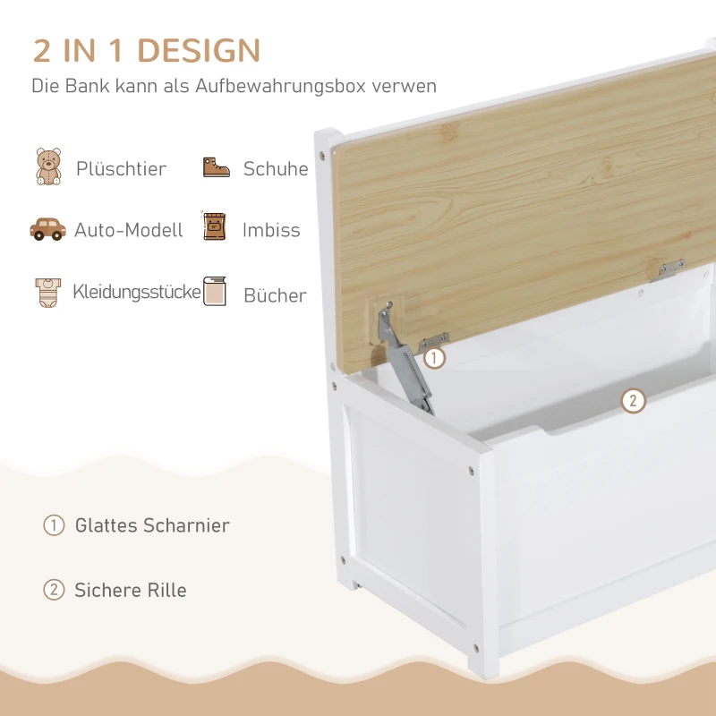 HOMCOM 4-delige kinderzitgroep kindertafel kinderstoel kinderbank kindermeubel naturel