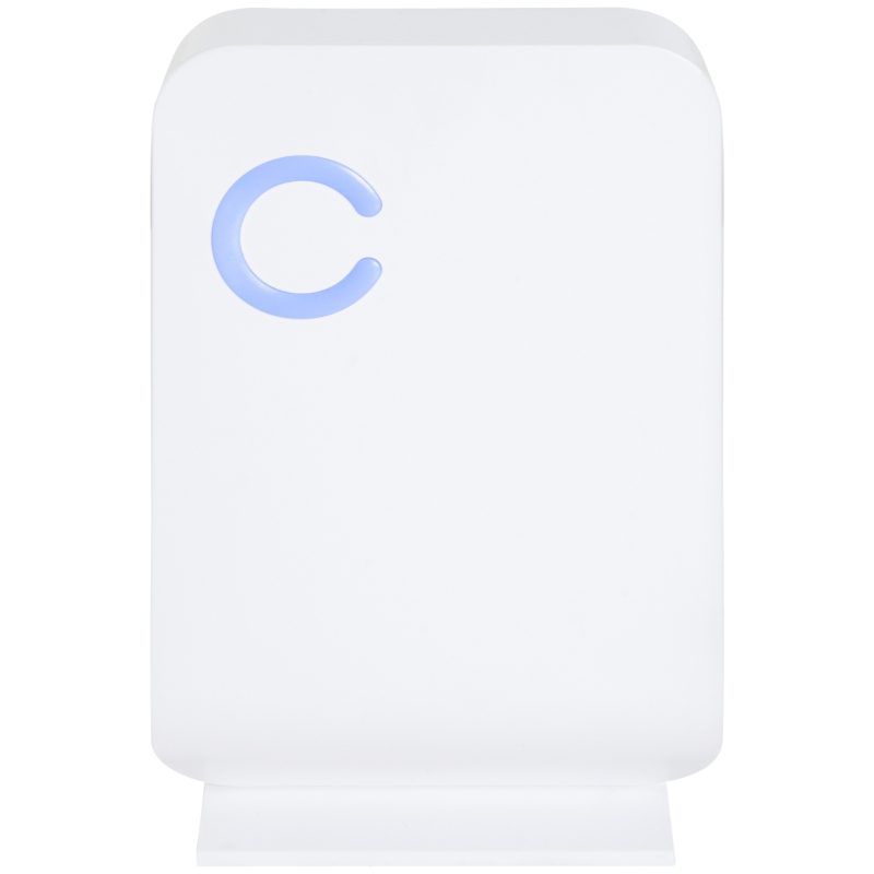 HOMCOM Deumidificatore Elettrico 48W, Silenzioso 40dB(A) Basso Consumo Certificato CE, Bianco 18.1x12.7x28.8cm 1300ml