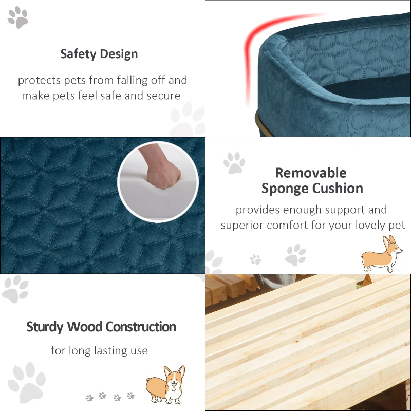 PawHut canapea pentru animale de companie, 63,5x43x24,5cm