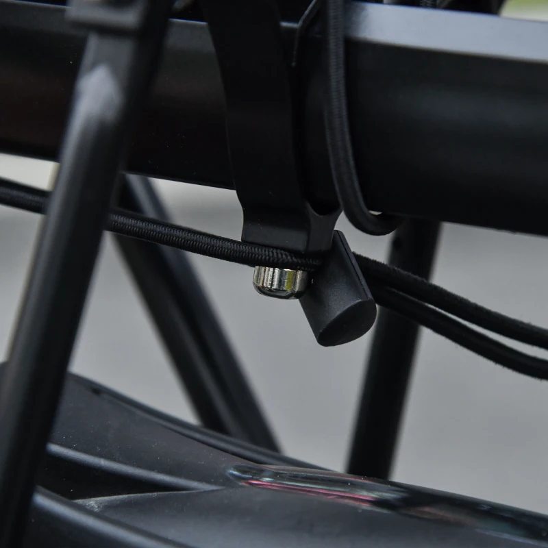 HOMCOM Fietsendrager, fietstas, snelspanner, bagagetas, aluminium, zwart, 49 x 12 x 14 cm