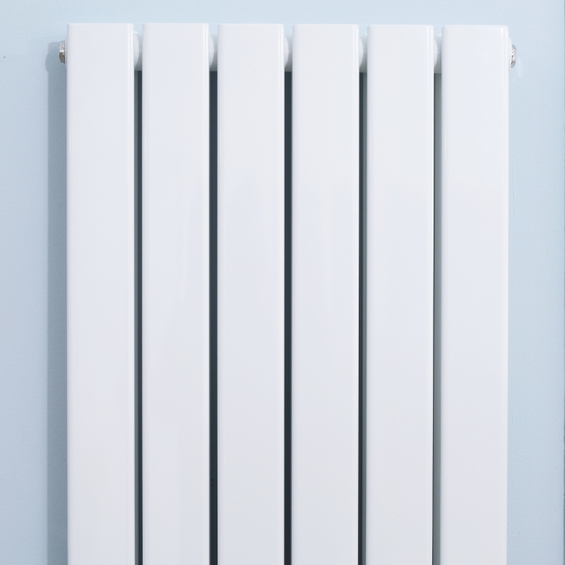 HOMCOM 460 x 1600 mm Double Panel Vertical Designer Radiator, Water-filled Heater for Home, Space Heater, Quick Warm up, Living room, Study, Apartments, White