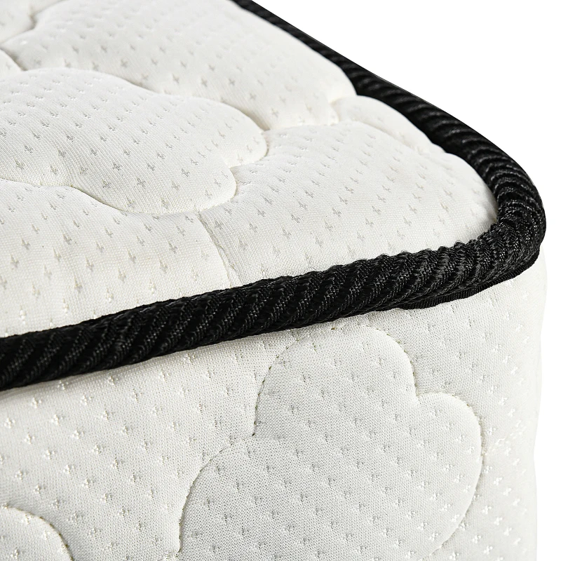 HOMCOM 3ft Single Mattress, 7 Inch Pocket Sprung Mattress in a Box with Breathable Foam, Individually Wrapped Spring and Medium Firm Hybrid, 190cmx90cmx18cm, White