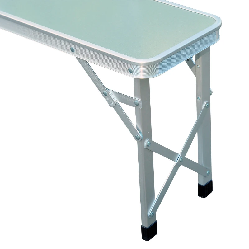 Outsunny Set Tavolo Pieghevole da Giardino con 2 Sedie da Campeggio Picnic Portatile Regolabile in Lega d'Alluminio 90x 66x 70cm Argento