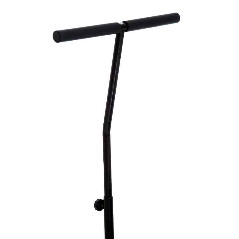 HOMCOM Trampoline de Fitness / Gymnastique haute performance Ø 114 cm élastiques Bungee + guidon hauteur réglable 116-132 cm bleu noir