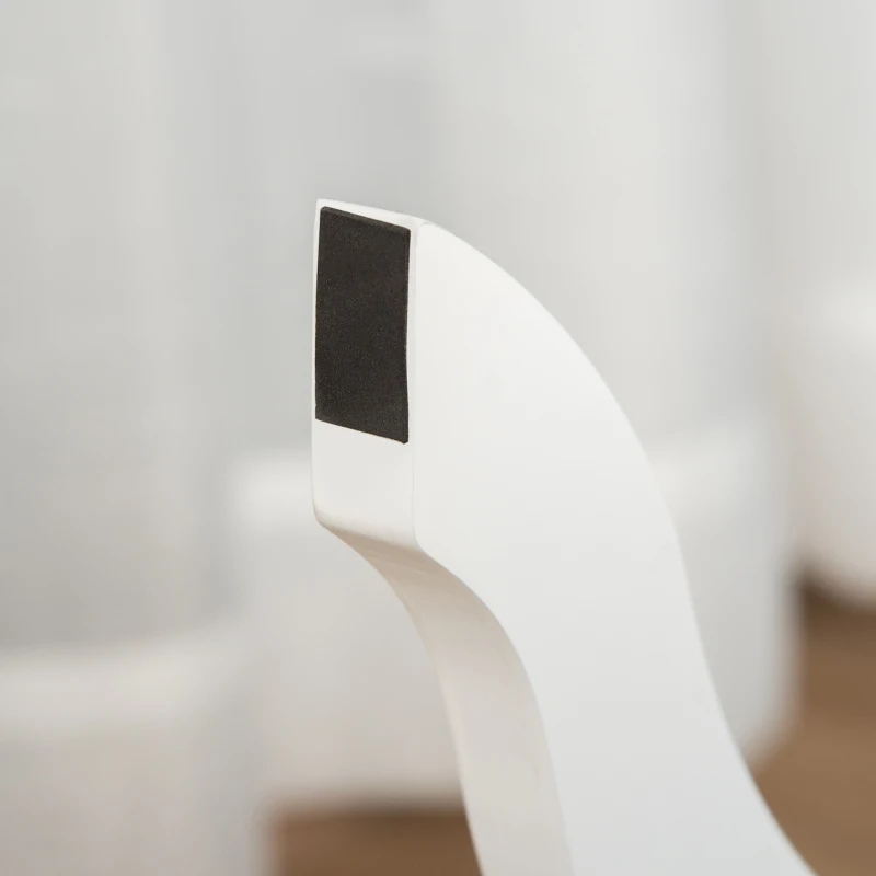 HOMCOM Specchio da Terra Ovale a Figura Intera con Inclinazione Regolabile, 47.5x45.5x154.5cm, Bianco