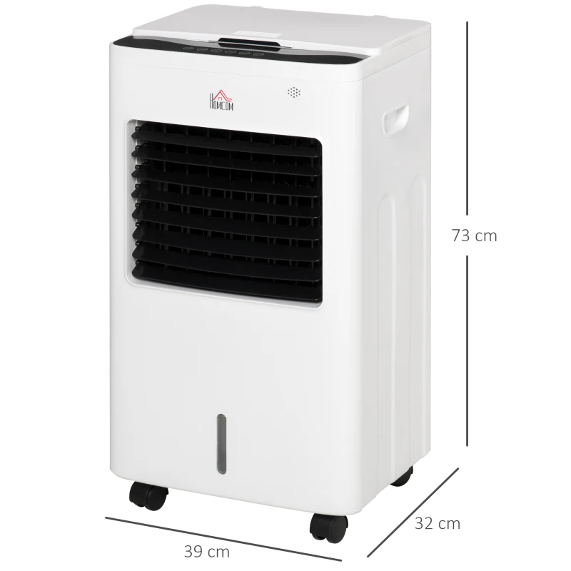 HOMCOM Rafraîchisseur d'air/ventilateur/humidificateur/purificateur 4 en 1 télécommande - réservoir 8,5L avec 4 blocs réfrigérants