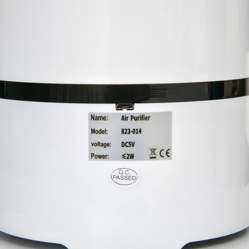 HOMCOM Purificateur d'air portable avec luminosité réglable filtre HEPA mode veille blanc
