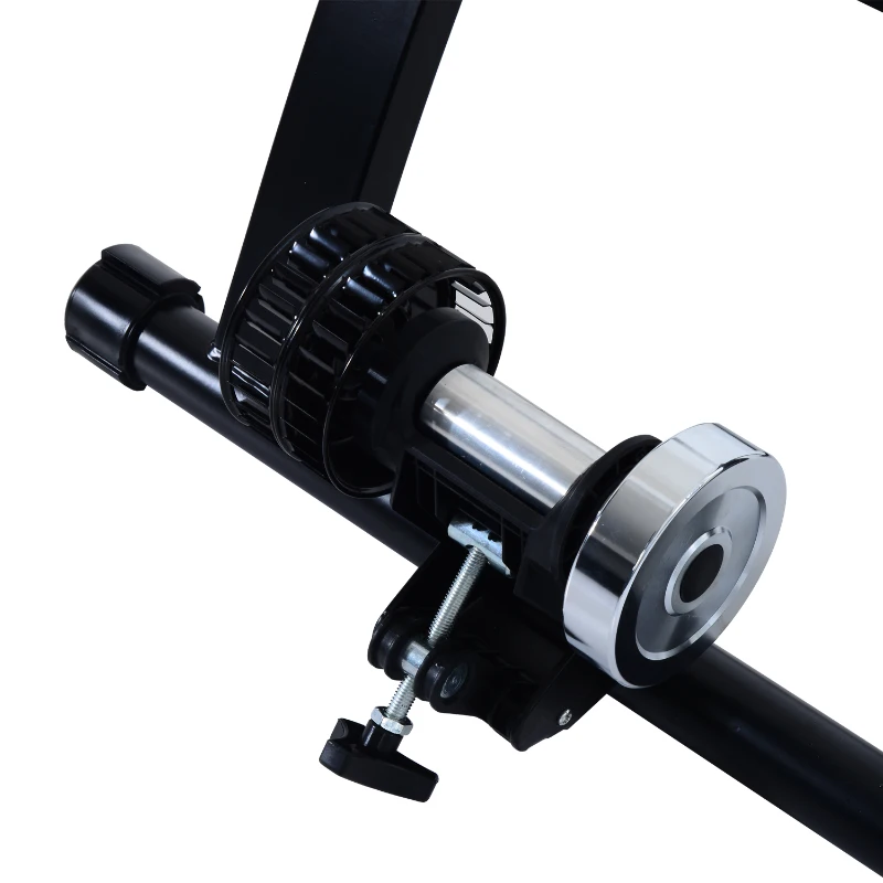 HOMCOM Home Trainer vélo Support d'entrainement Pliable pour vélo de Route VTT Acier Noir
