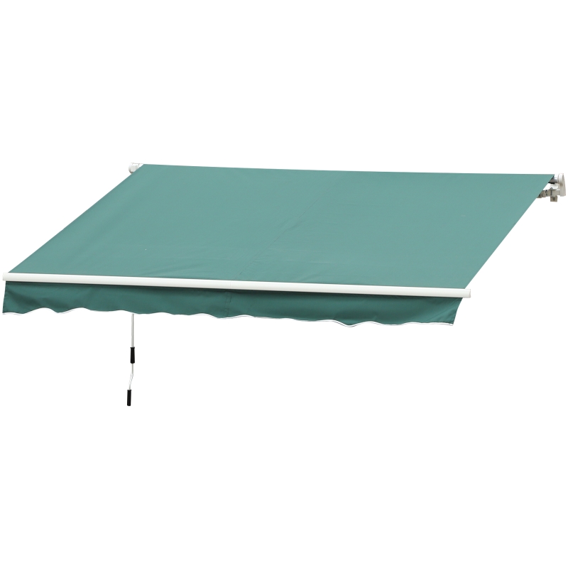 Outsunny® Markise Gelenkarmmarkise Sonnenschutz Balkon Polyester Dunkelgrün