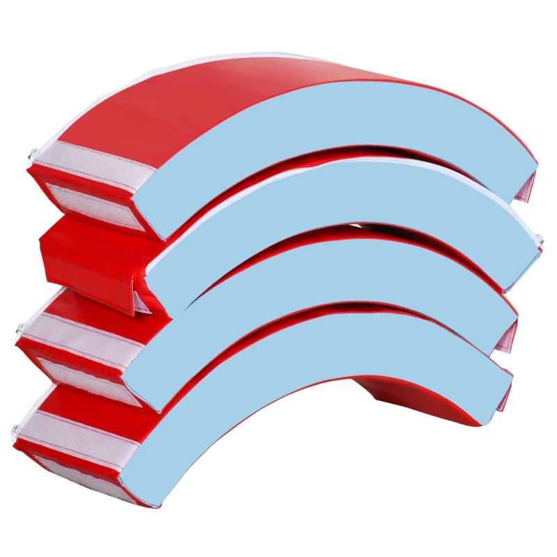 Outsunny Kids Ball Pit, with Removable & Washable Cover, 100 Colourful Balls - Red and Blue