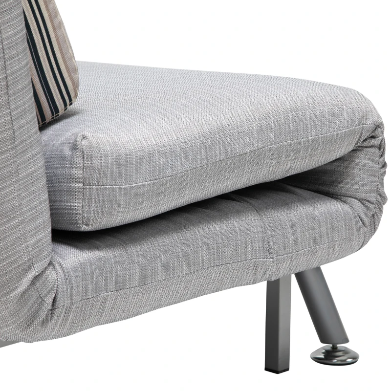HOMCOM Futon Sofa Bed 1 Person Sleeper Foldable Portable Pillow Lounge Couch Furniture(m-10)