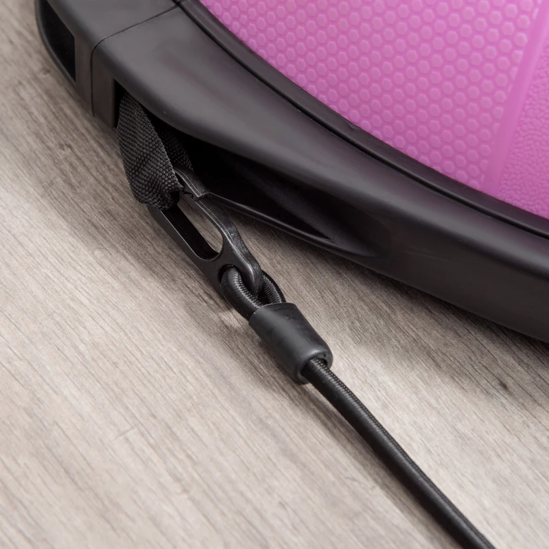 HOMCOM Ø 64cm Yogaball Halbkugel Balance Trainer Balance-Ball Halber Gymnastikball mit Trainingsseil Zuhause für Yoga Balance Stabilität Hellviolett