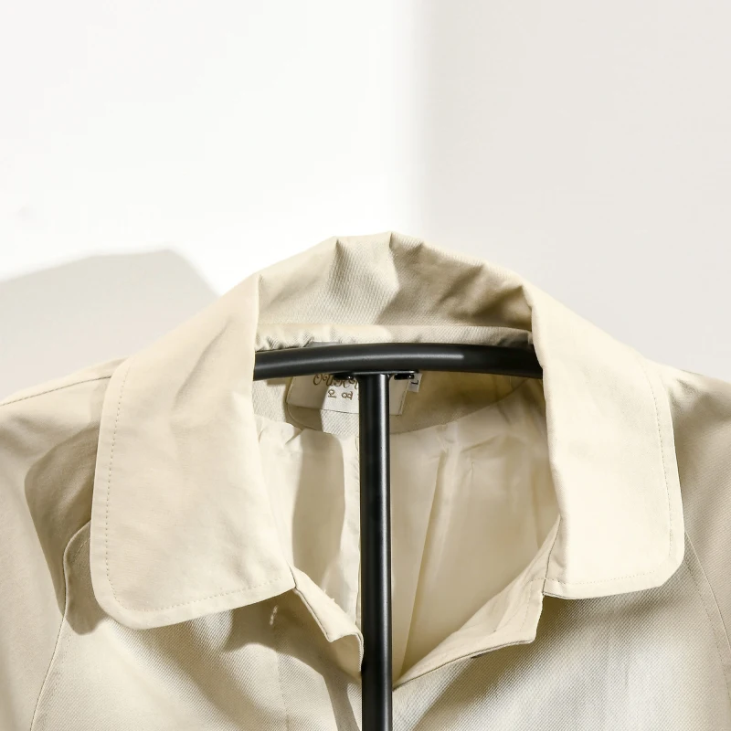 HOMCOM Suport de haine din lemn si otel cu rafturi, bara si cuier, 46x35x152cm, negru